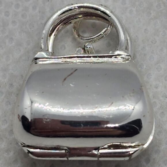 Sterling Silver Opening Purse Charm - Picture 3 of 4